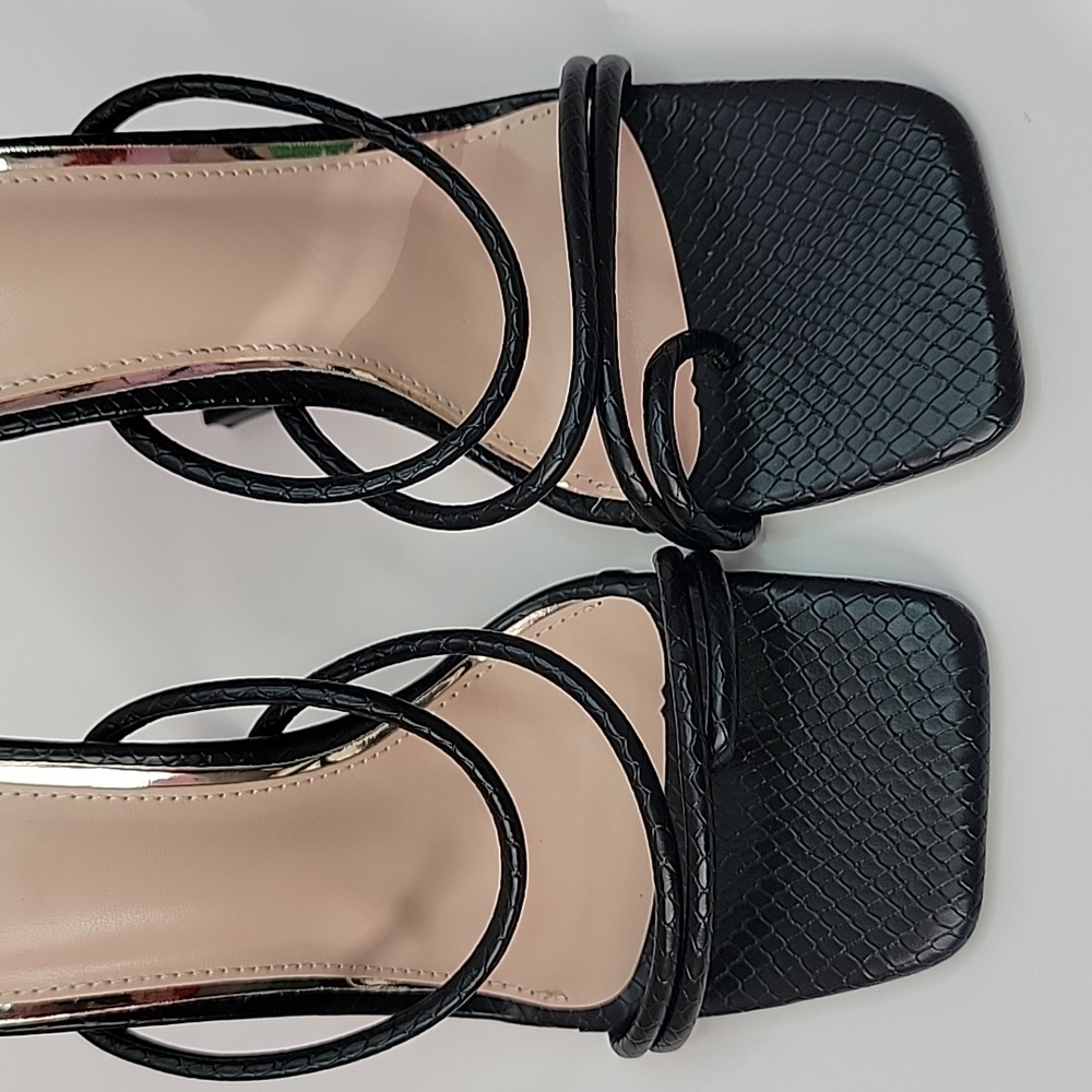 Sheln Block Square Toe  Heels Sandals/ 36 - Picture 4 of 7